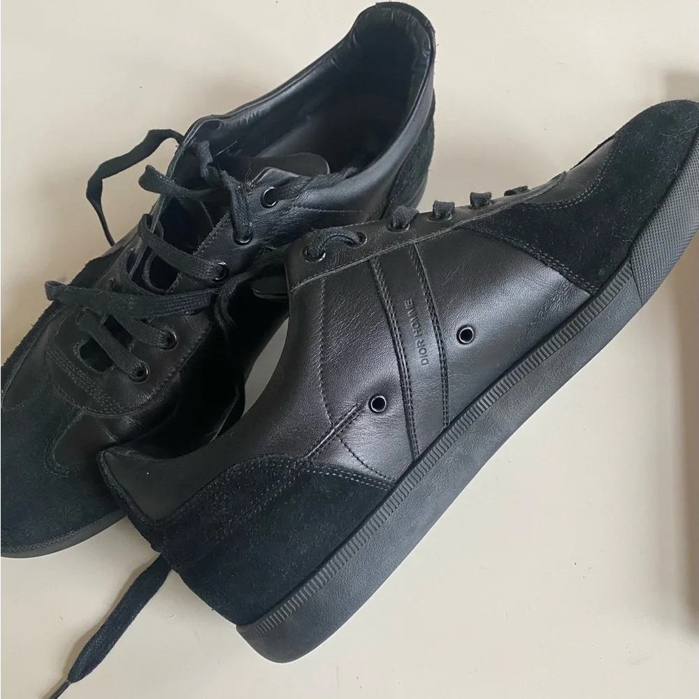 Dior Men's Black Leather Sneakers - Picture 6 of 9